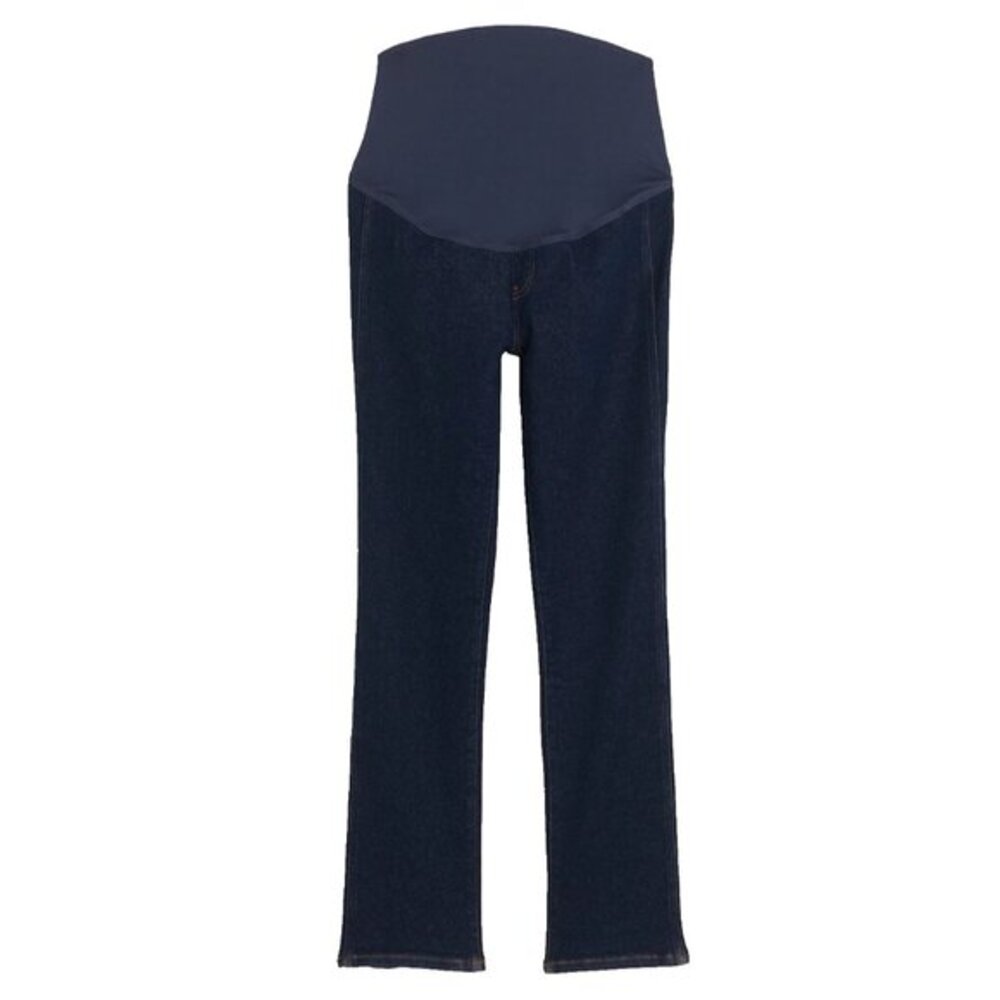 Madewell Maternity Stovepipe Jeans 30 Dark Indigo Blue Straight Leg Over Belly
